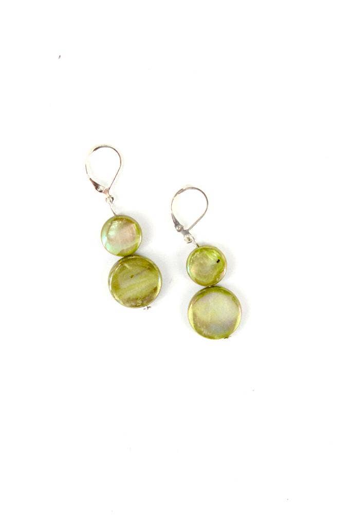 EPEA GREEN - Pea Green MOP Earring