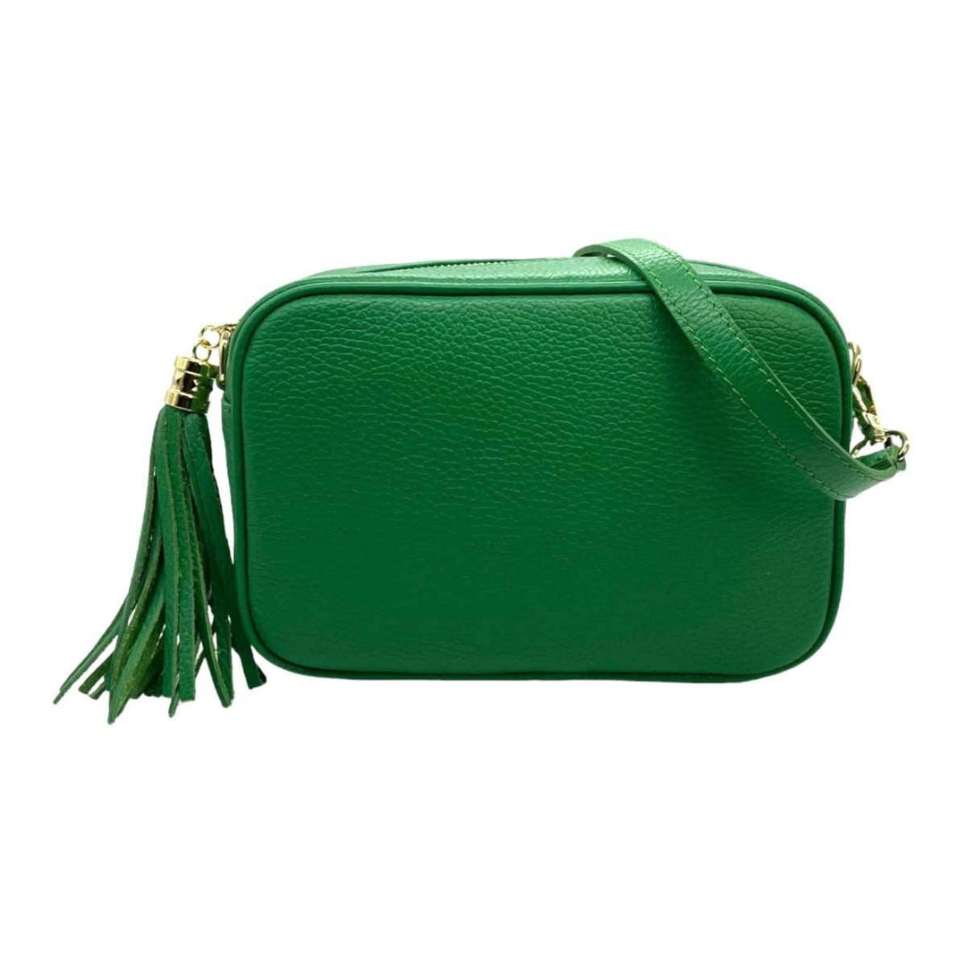 Genuine Leather Bag Tassel: Grass Green