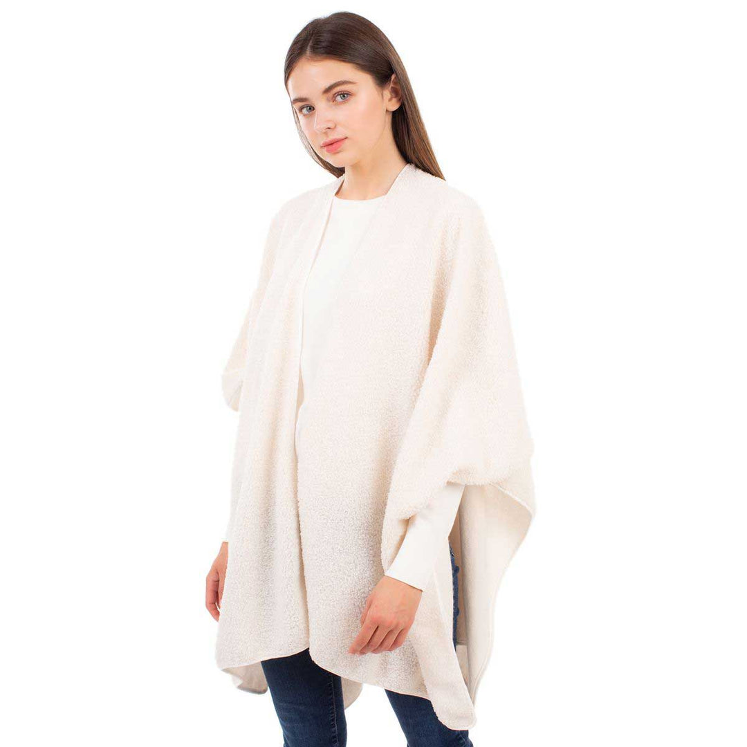 Chunky Boucle Knit Poncho