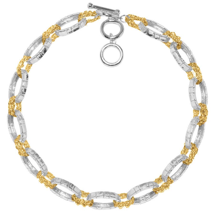 Mixed metal collar necklace