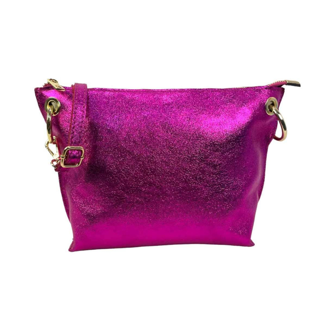 Leather Bag with: Fuchsia
