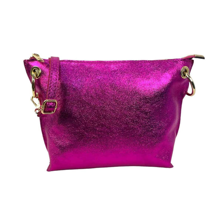 Leather Bag with: Fuchsia