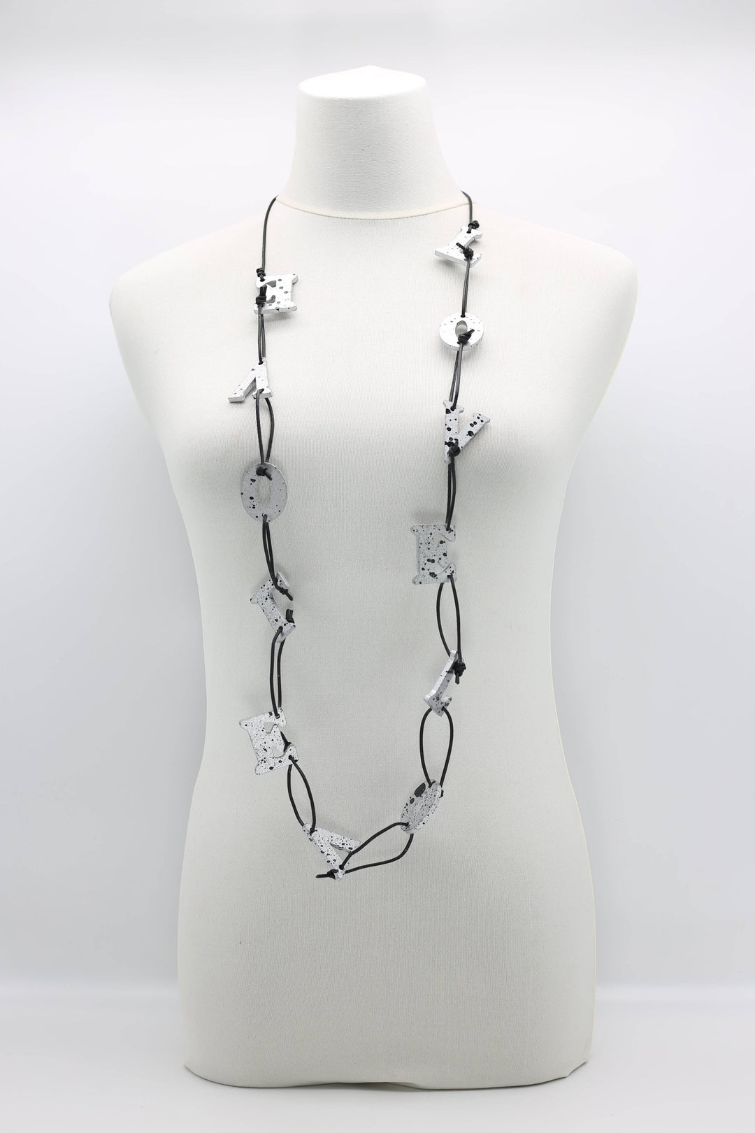 Jianhui London - Big LOVE on Leatherette Chain Necklace - Hand-painted