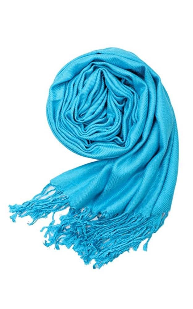 Turquoise Color Fashion Pashmina Shawl