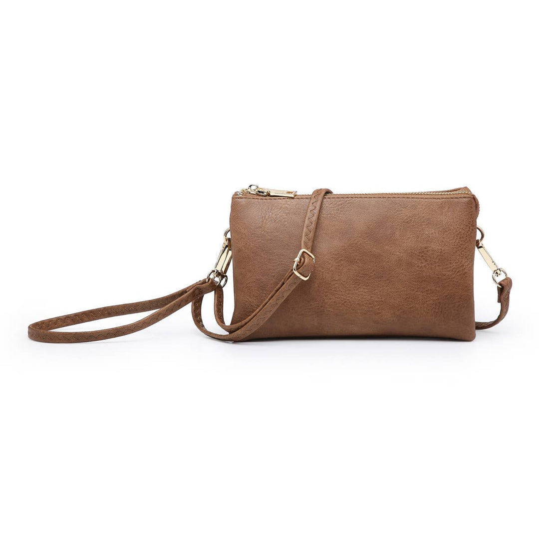 Jen & Co. - M013 Riley Monogrammable 3 Compartment Crossbody/Wristlet