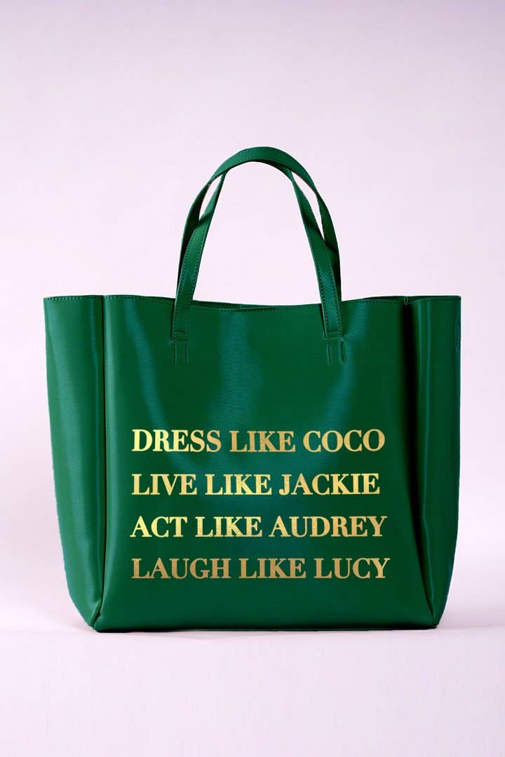 LA Trading Co - NEVER ENDING TOTE - Dress like Coco (Emerald) CLOSE OUT