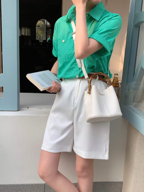 P23052 Bamboo Top Handle Crossbody Bag