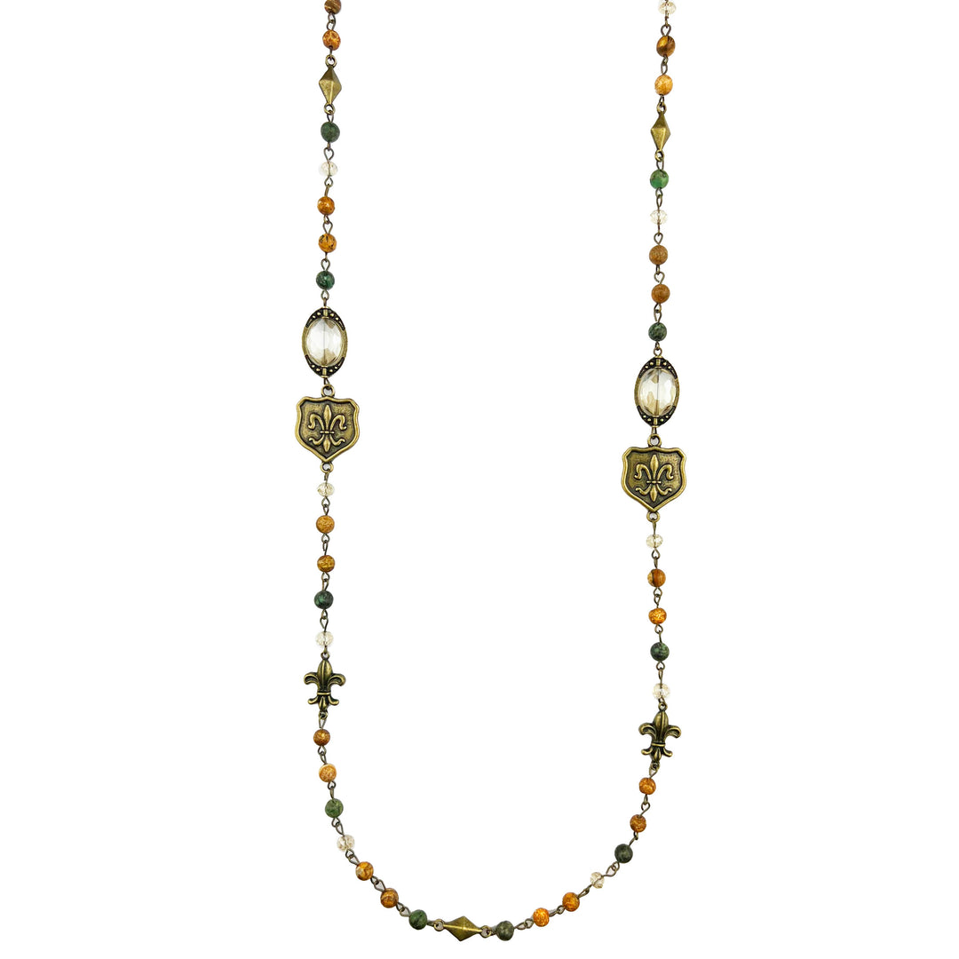 Infinity Fleur De Lis Layering Necklace
