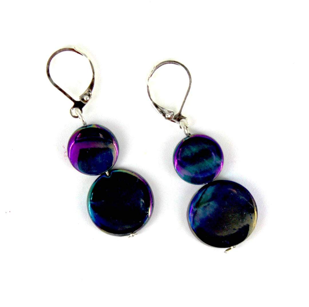 Navy MOP Earring