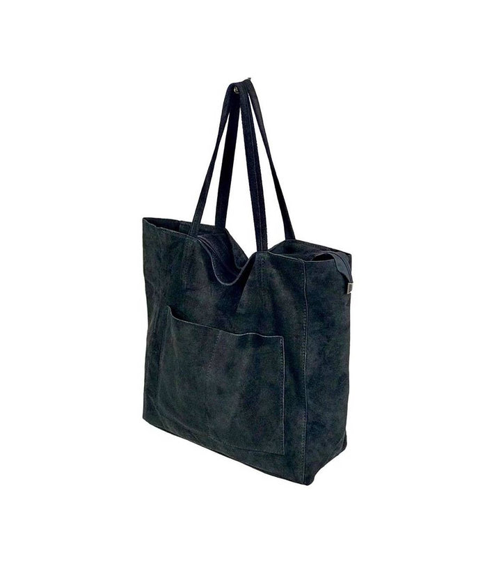 Premium Italian Leather Bag: Black