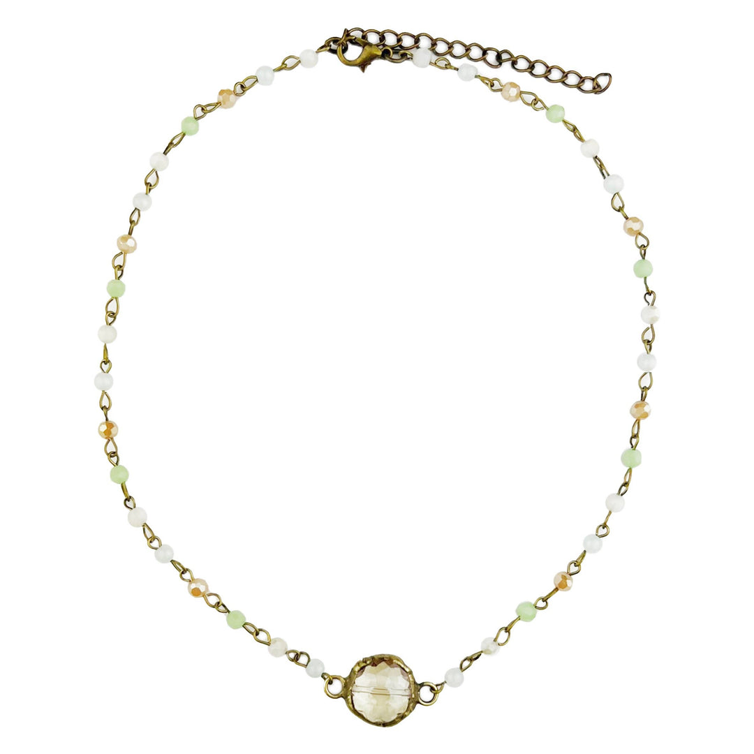 Delicate Short Necklace with Small Round Pendant
