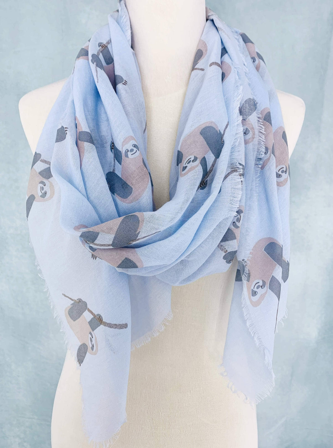 Sloth Scarf: Blue
