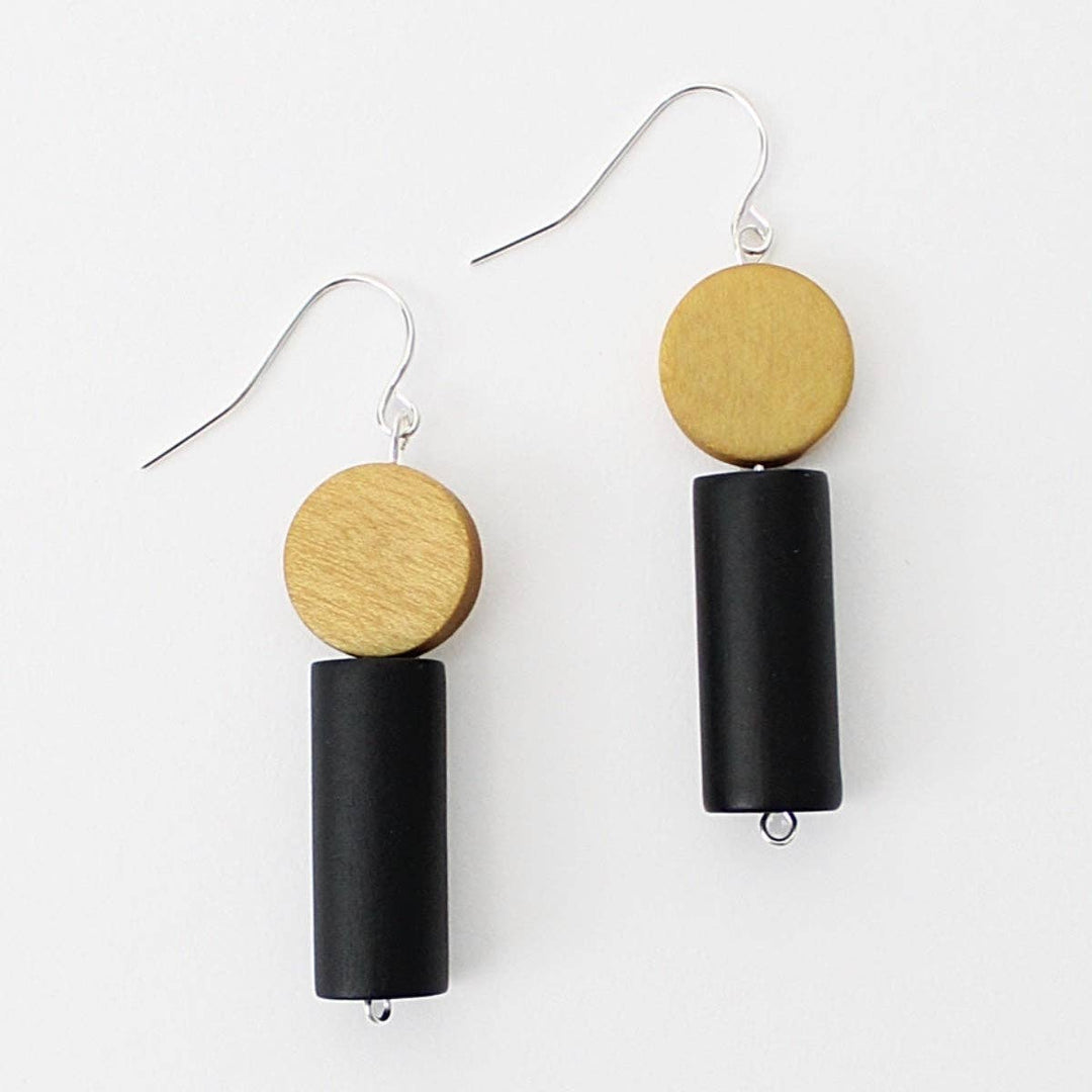 Sylca Designs - Mustard and Black Lucy Earrings