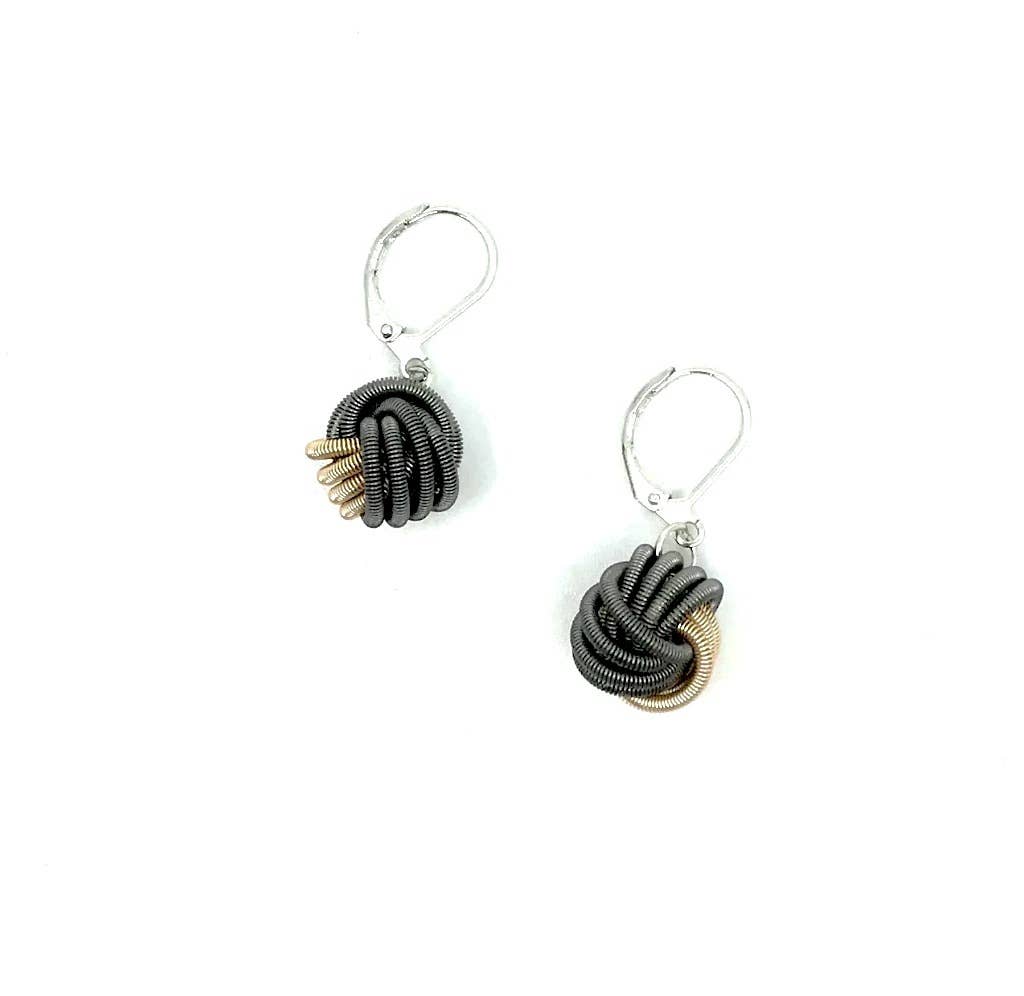 Sea Lily - S72C-KE - Champagne/Slate pw Knot Earring