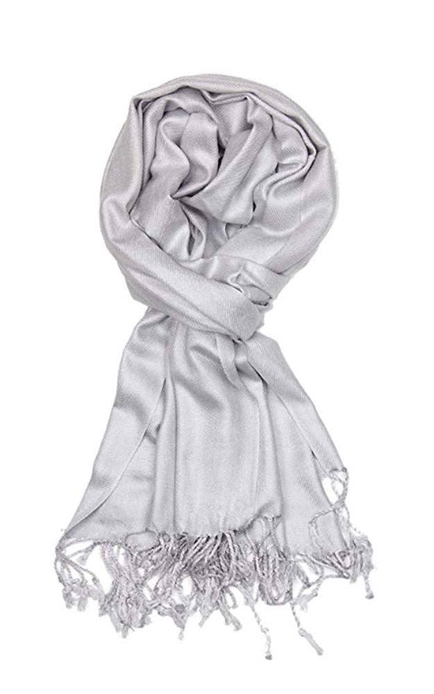 Sliver Color Fashion Pashmina Shawl Scarf