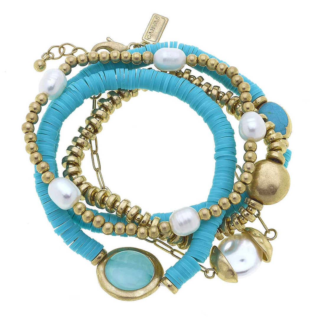 Marlowe Mixed Media Bracelet Stack