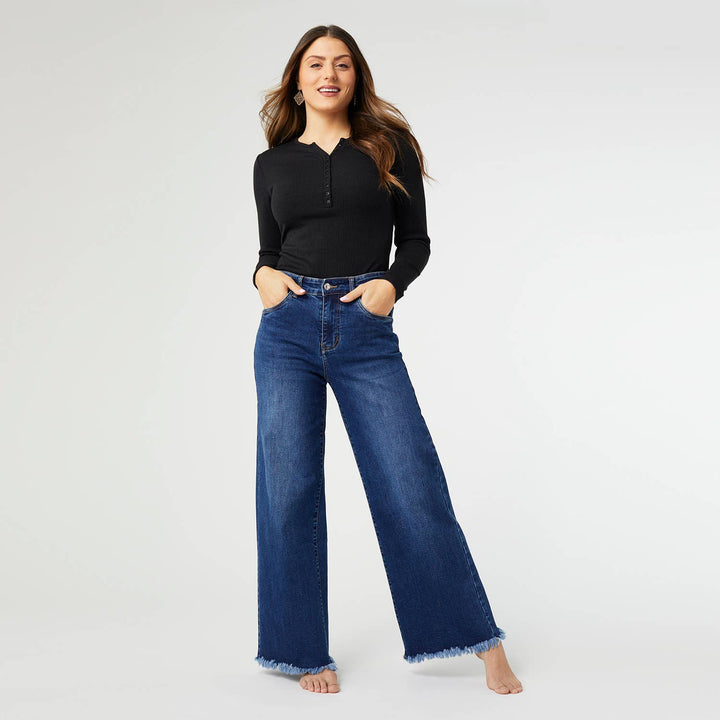Wide Leg: M / Dark Denim