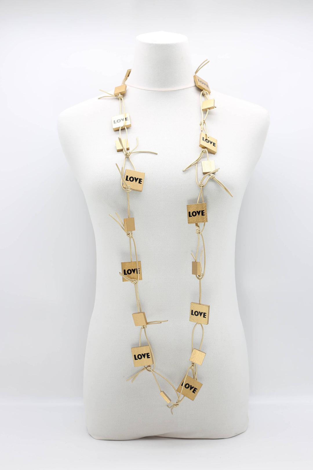 Jianhui London - LOVE & HOPE SQUARES CHAIN NECKLACE
