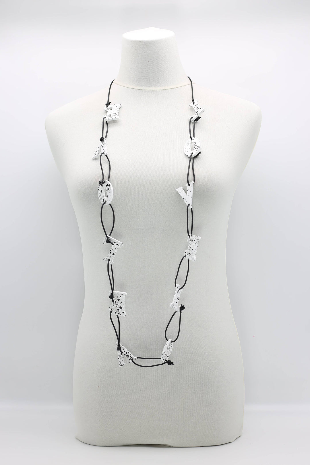 Jianhui London - Big LOVE on Leatherette Chain Necklace - Hand-painted