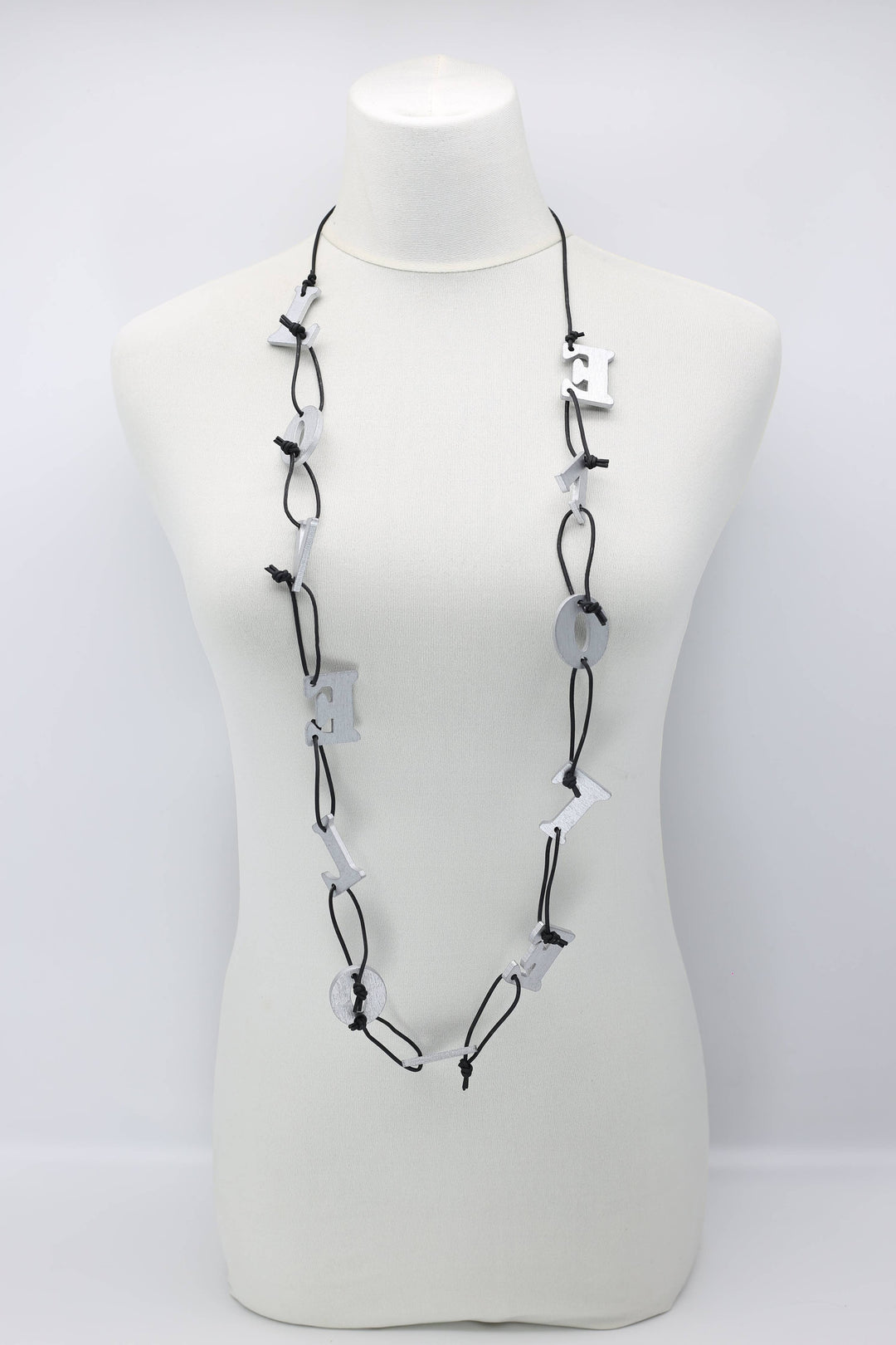 Jianhui London - Big LOVE on Leatherette Chain Necklace