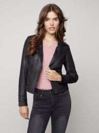 FAUX SUEDE MOTTO JKT C6231