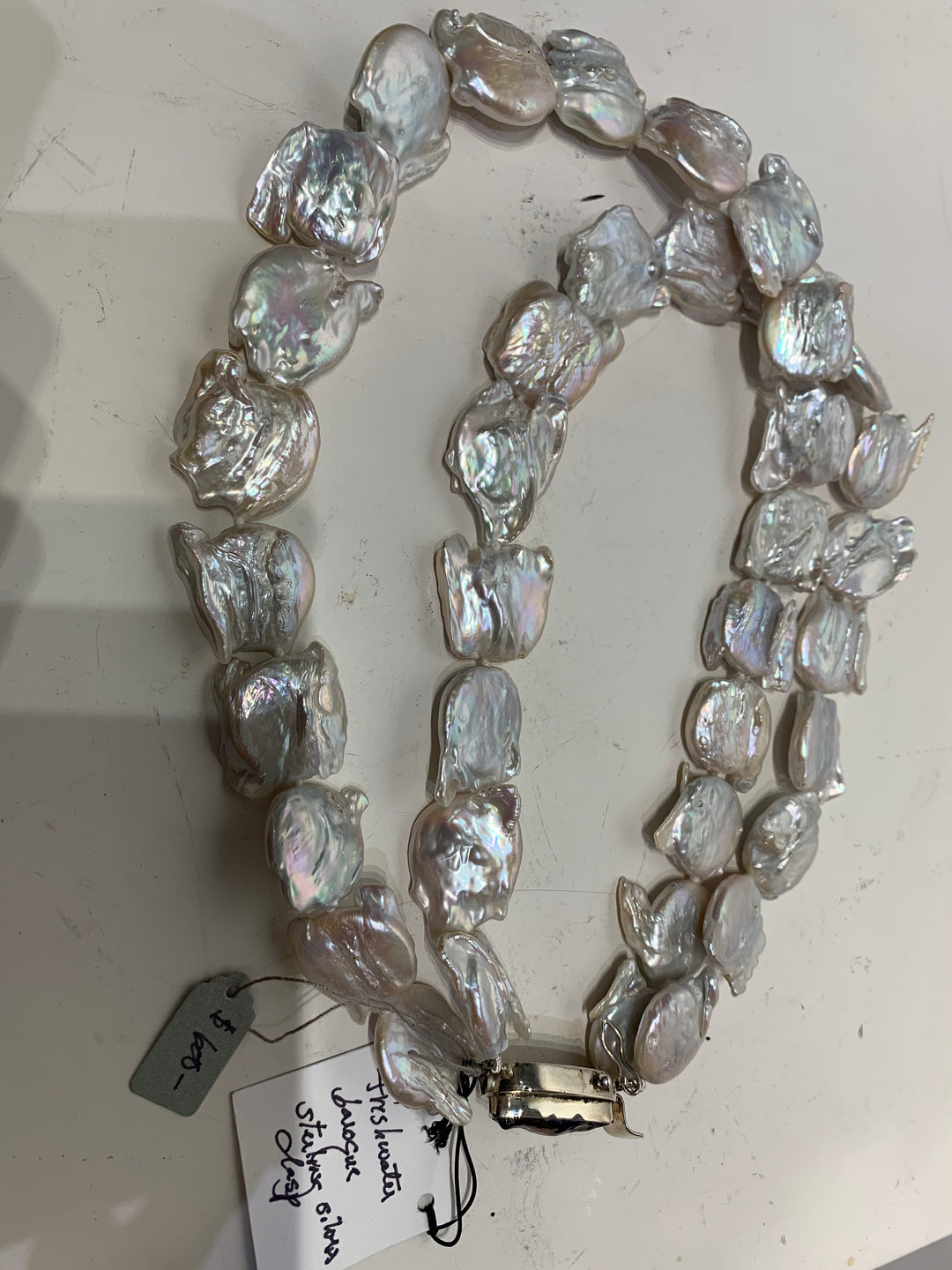 Semi Precious Freshwater Pearl One of a Kind Necklace made in California