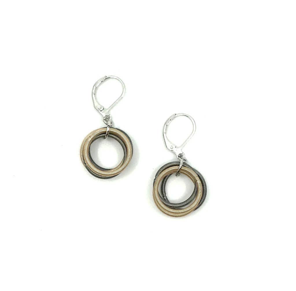 Sea Lily - S72C-E - Champagne/Slate PW Loop Earring