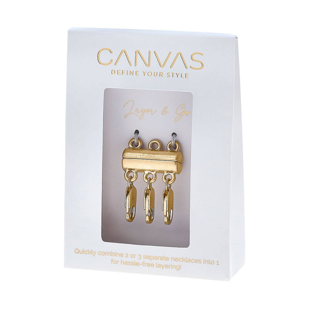 Layer & Go 3-in-1 Magnetic Necklace Clasp in Worn Gold
