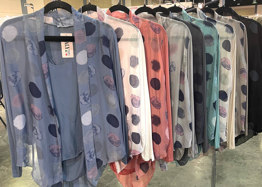 Silk  Dot Cardigan / 60361-D