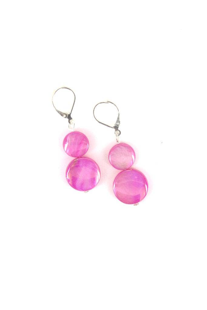 ENEONPINK - Neon Pink MOP Earring