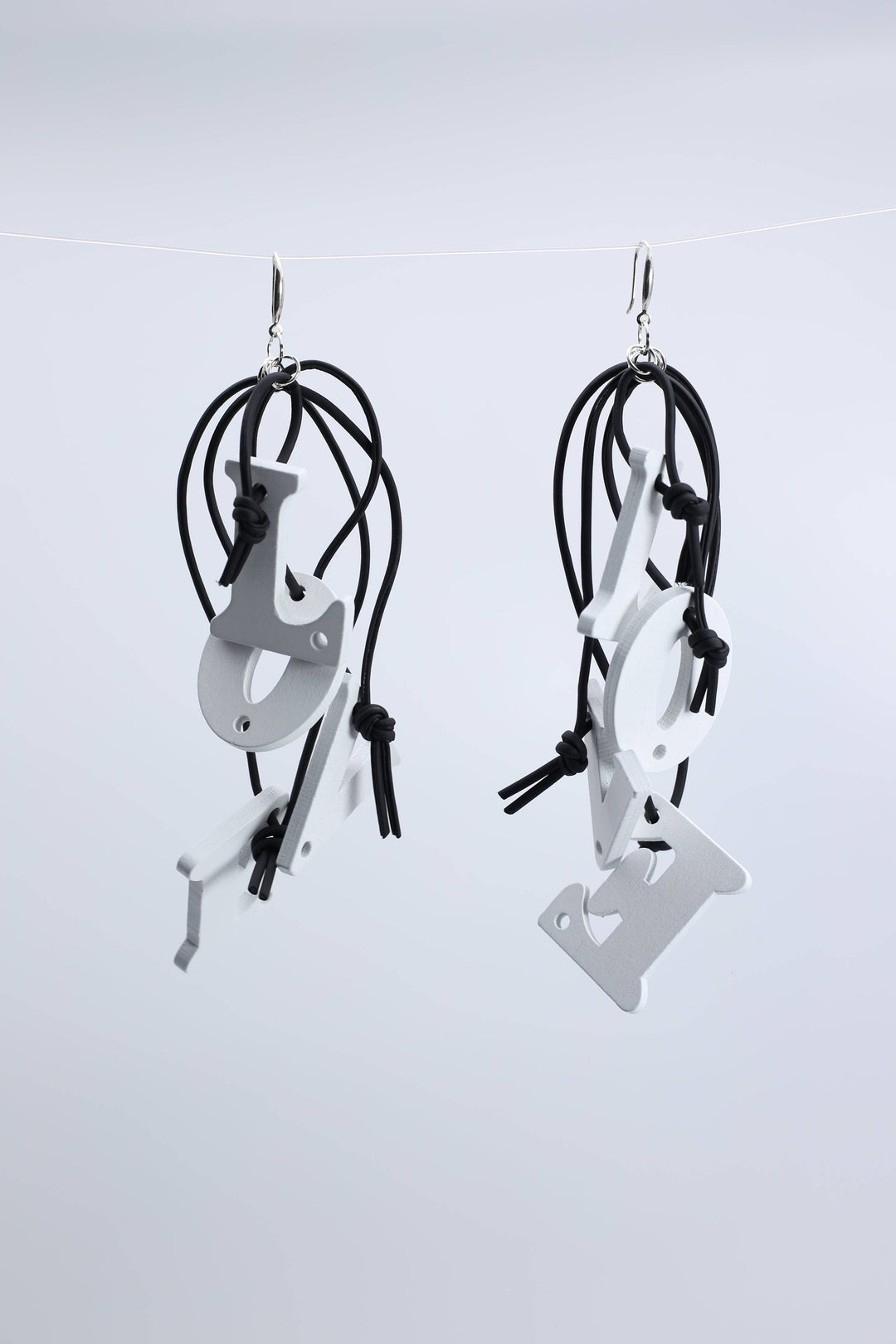 Jianhui London - Big LOVE on Leatherette Earrings
