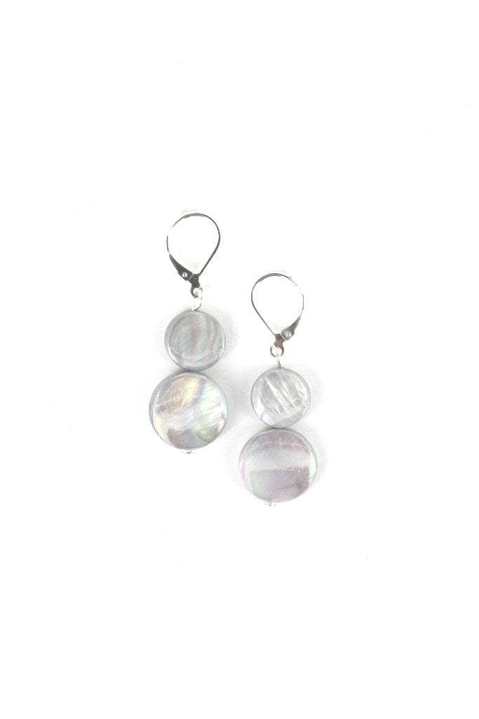 Gray MOP Earring