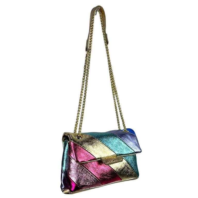 Bolso Bandolera Multicolor Piel con Efecto Metalizado. Promo