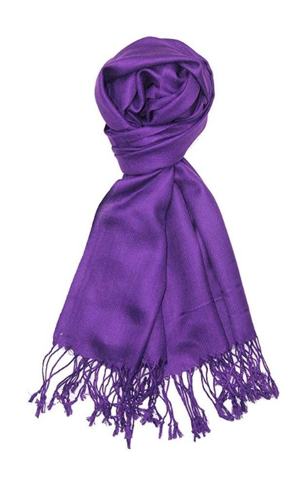 Dk. Purple Color Fashion Pashmina Shawl