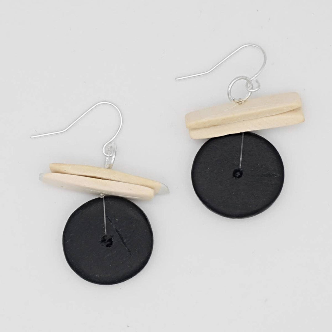 Black and White Elaine Earrings