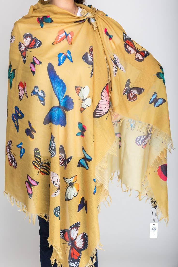 Gold Butterfly Scarf
