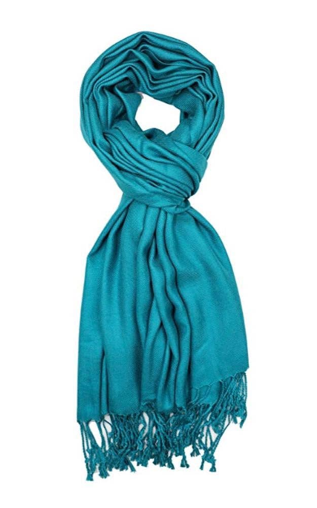 Teal Color Fashion Pashmina Shawl Scarf