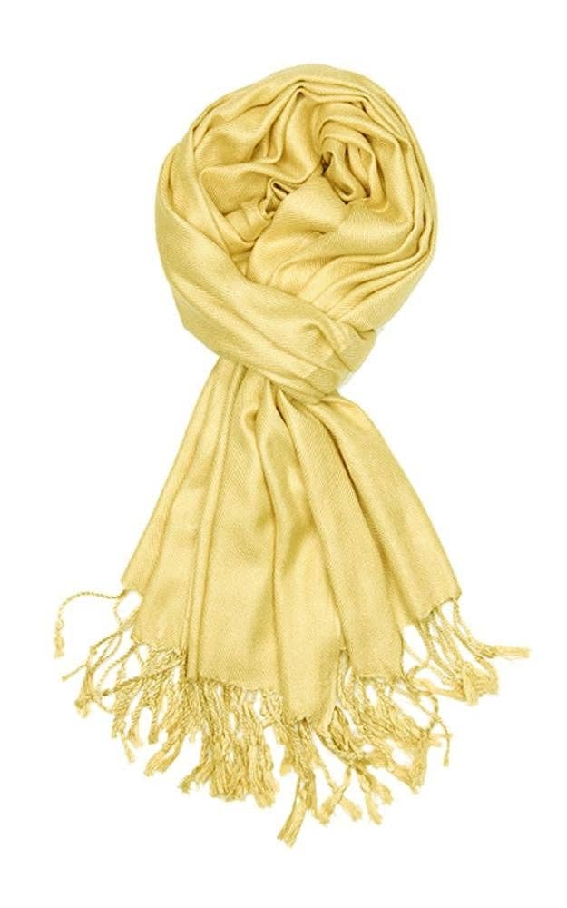 Yellow Color Fashion Pashmina Shawl Scarf