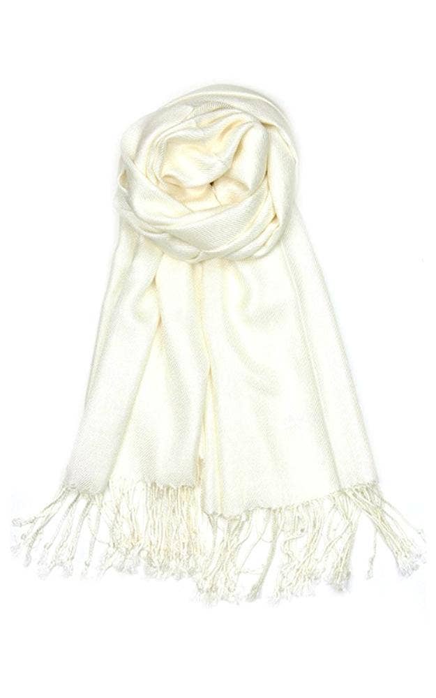 Ivory Pashmina Shawl Scarf