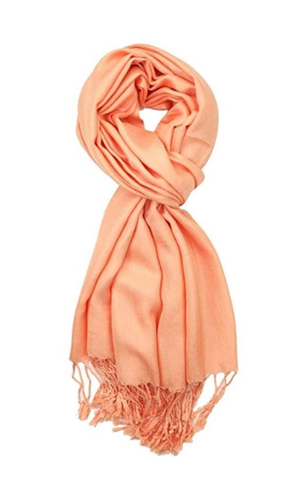 Peach Color Fashion Pashmina Shawl Scarf