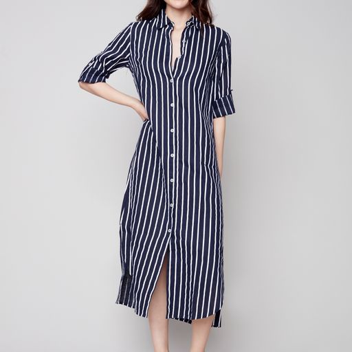 C3106PR STRIPE ROLL UP DUSTER
